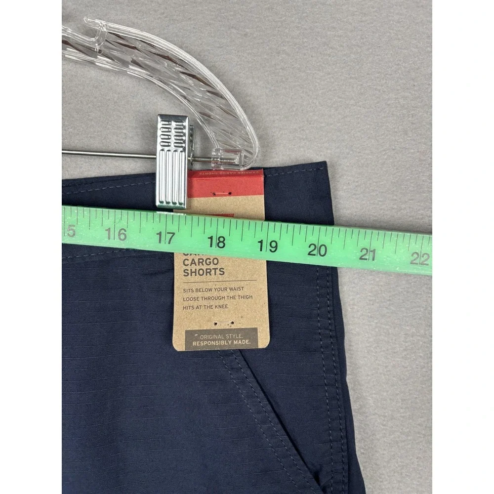 Levi's Carrier Cargo Shorts Mens 40 Blue Ripstop 11 Inseam Relaxed Fit Utility